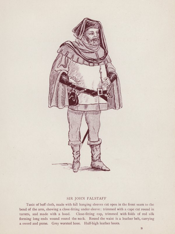Shakespeare: A windsori víg feleségek: Sir John Falstaff (litho) alkotó: English School