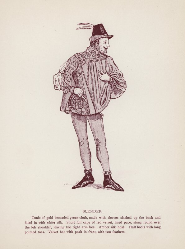 Shakespeare: A windsori víg feleségek: Karcsú (litho) alkotó: English School