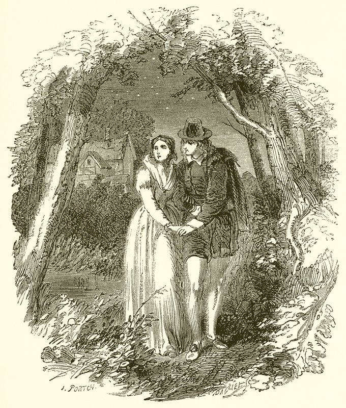 Shakespeare a leendő feleségével alkotó: English School