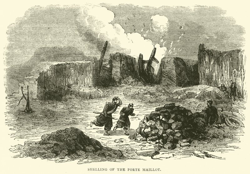 A Porte Maillot ágyúzása, 1871. január alkotó: English School