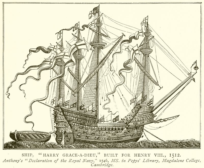 Hajó, Harry Grace-a-Dieu, VIII. Henrik számára épült, 1512 alkotó: English School