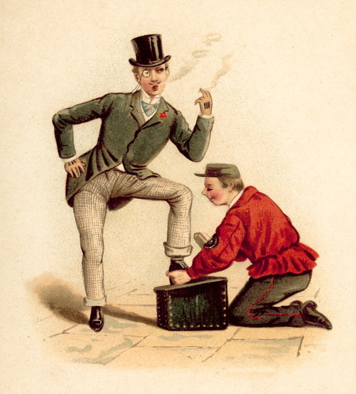 Fekete cipő (chromolitho) alkotó: English School