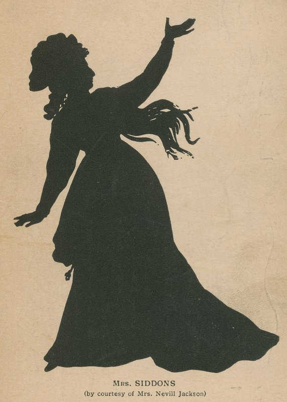 Mrs Siddons sziluettje alkotó: English School