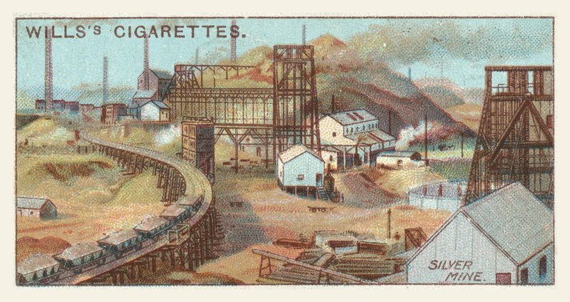 Ezüstbánya (chromolitho) alkotó: English School