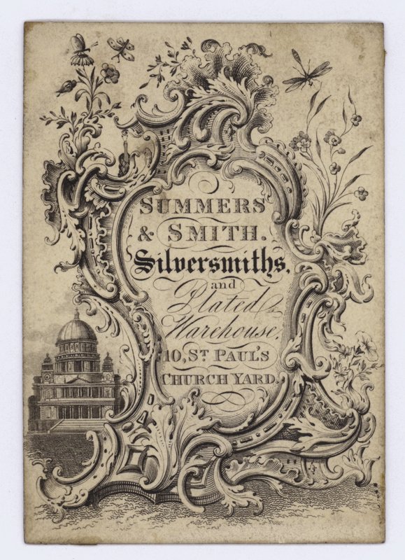 Silversmiths, Summers & Smith, kereskedelmi kártya alkotó: English School