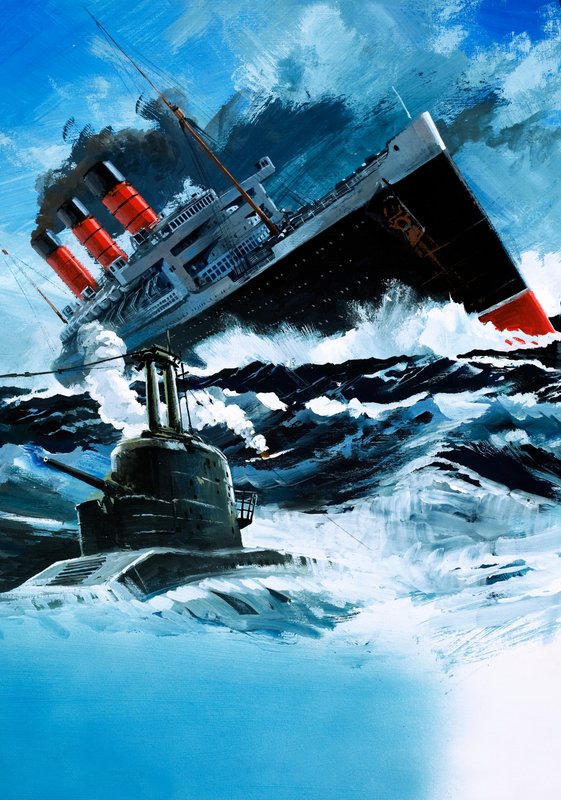 A Lusitania elsüllyedése alkotó: English School