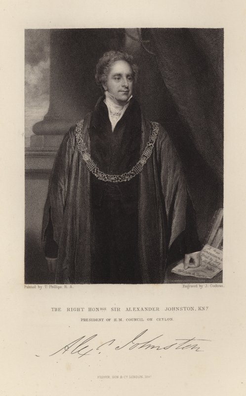 Sir Alexander Johnston alkotó: English School