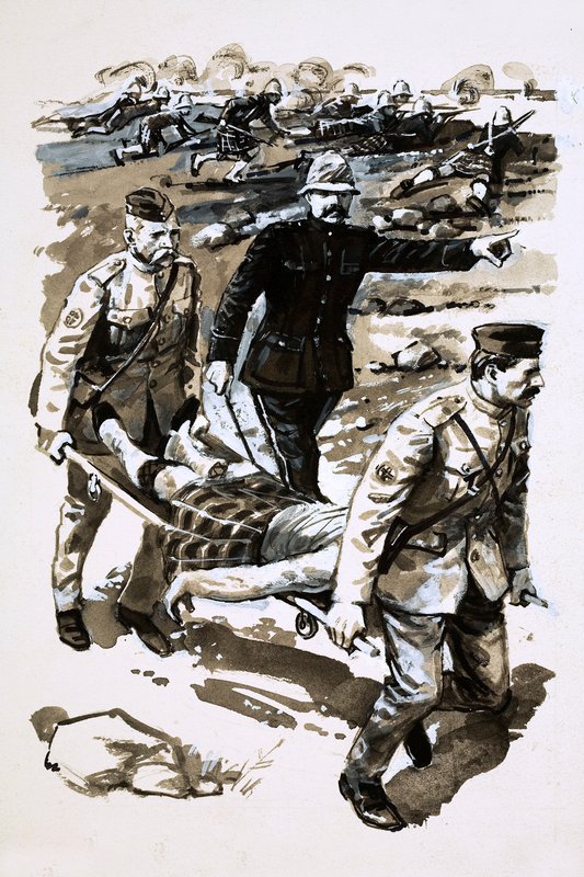 Sir Arthur Conan Doyle orvosként szolgált a búr háború alatt alkotó: English School