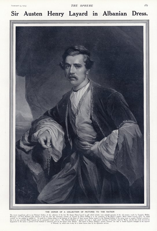 Sir Austen Henry Layard albán ruhában alkotó: English School