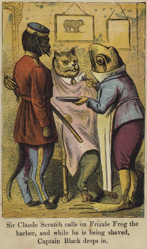 Sir Claude Scratch felhívja Frizzle Frog-ot, a borbélyt alkotó: English School