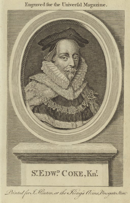 Sir Edward Coke, lovag alkotó: English School