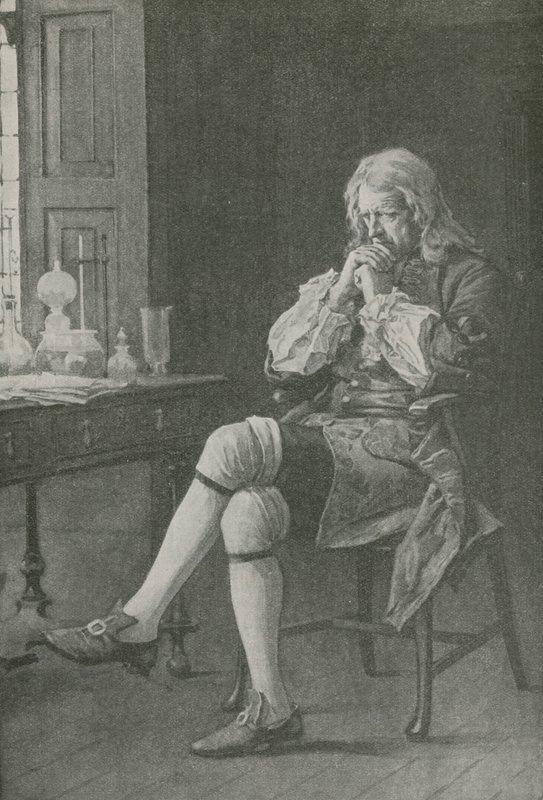 Sir Isaac Newton álmodik alkotó: English School