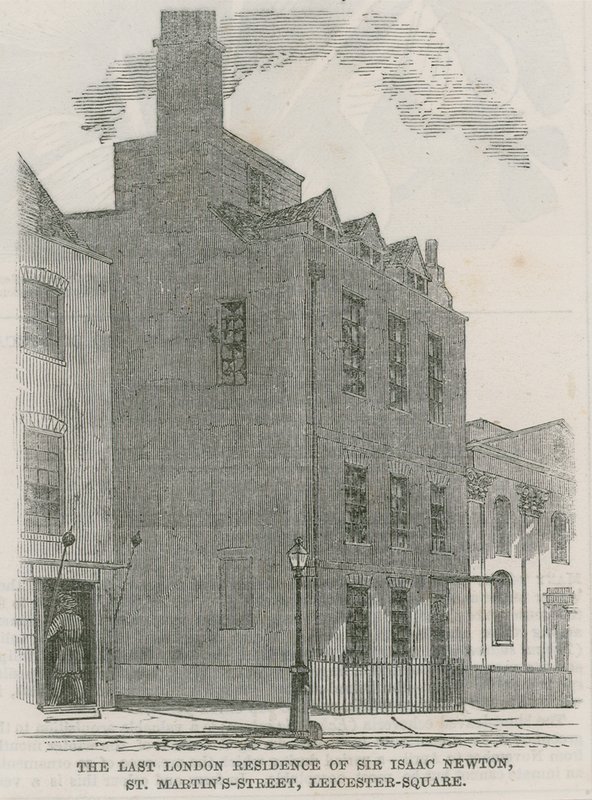 Sir Isaac Newtons House, St Martins Street, Leicester Square London alkotó: English School