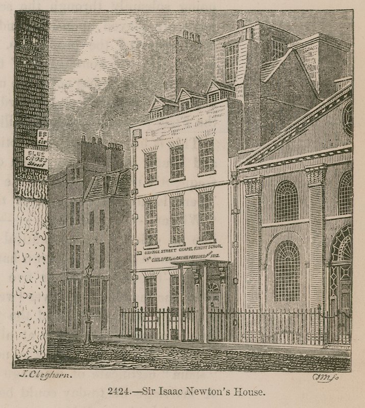 Sir Isaac Newtons House, St Martins Street, Leicester Square London alkotó: English School