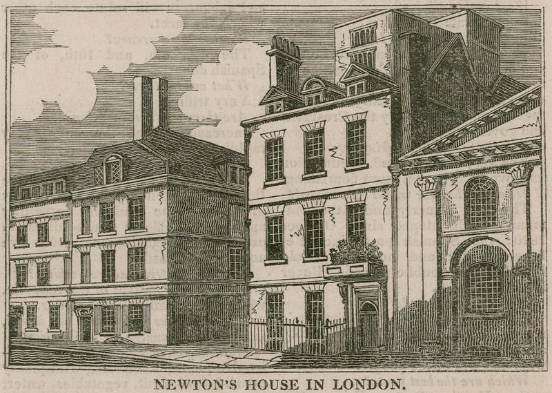 Sir Isaac Newtons House, St Martins Street, Leicester Square London alkotó: English School