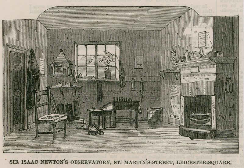 Sir Isaac Newtons Obszervatórium, St Martins Street, Leicester Square London alkotó: English School