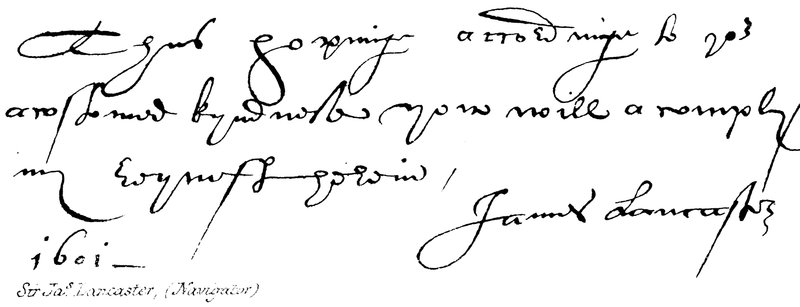 Sir Jas Lancaster, (navigátor) alkotó: English School