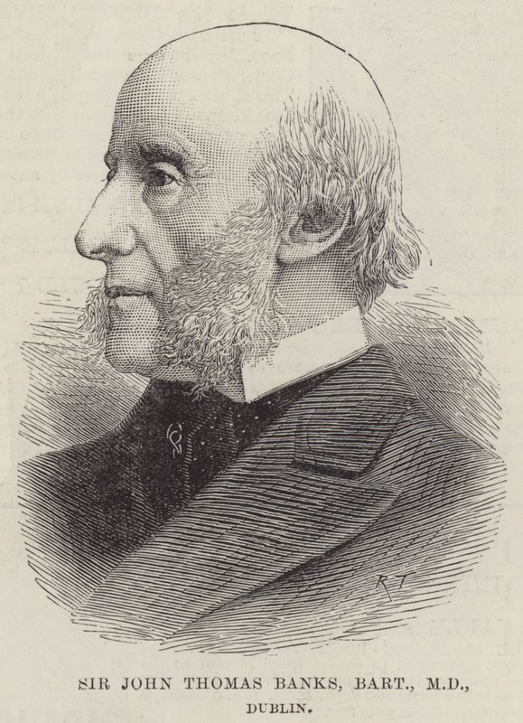 Sir John Thomas Banks, Baronet, MD, Dublin (metszet) alkotó: English School