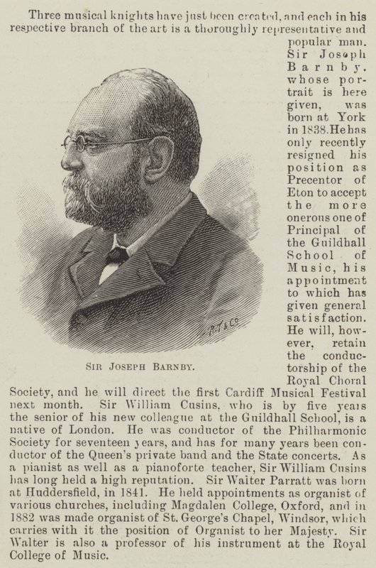 Sir Joseph Barnby (metszet) alkotó: English School