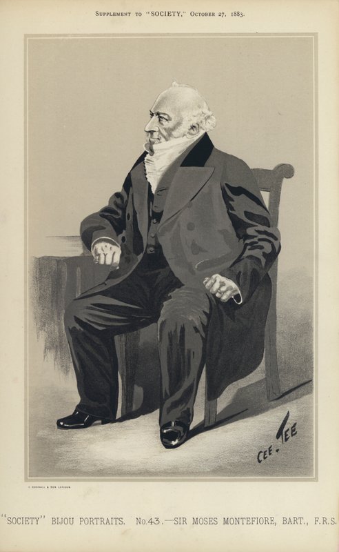 Sir Moses Montefiore (színes litó) alkotó: English School