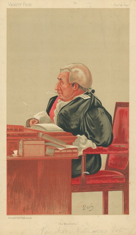 Sir Roland Vaughan Williams, A mandarin, 1890. december 13., Vanity Fair rajzfilm alkotó: English School