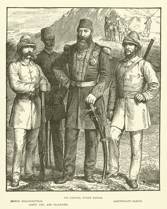 Sir Samuel White Baker, Edwin Higginbottom, Baker hadnagy, Abd El-Kader hadnagy (metszet) alkotó: English School