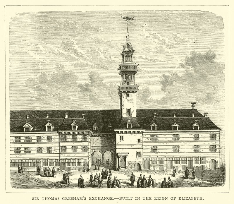 Sir Thomas Greshams Exchange, Erzsébet uralkodása alatt épült alkotó: English School