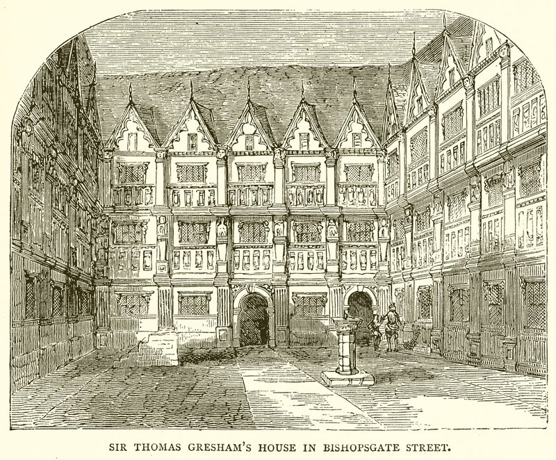 Sir Thomas Greshams ház a Bishopsgate utcában alkotó: English School
