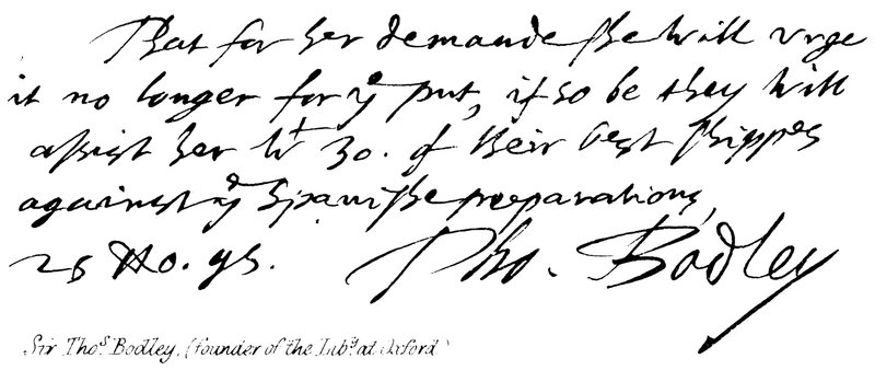 Sir Thos Bodley, (a Liby alapítója Oxfordban) alkotó: English School
