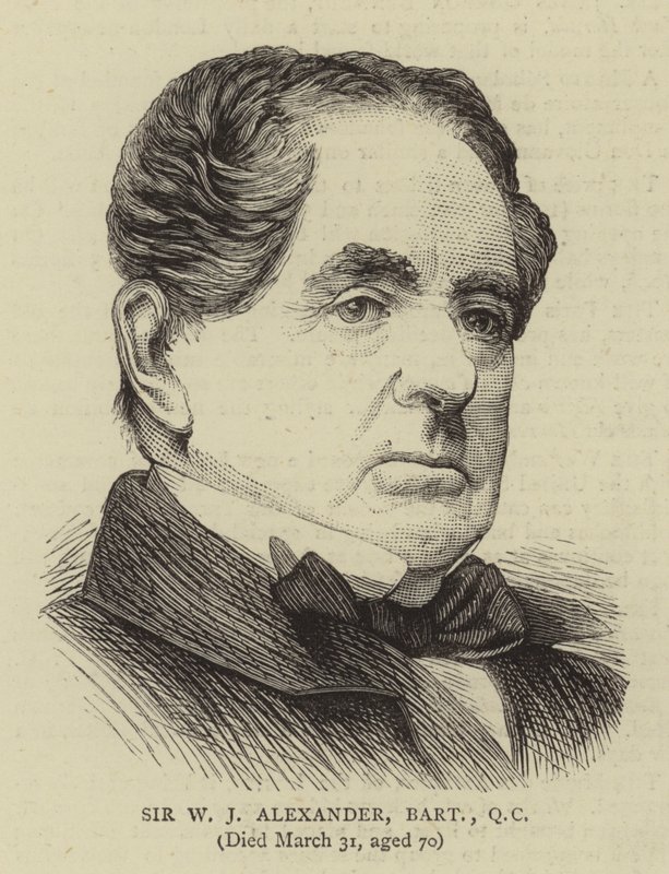 Sir W J Alexander, Baronet, QC (metszet) alkotó: English School