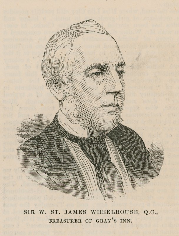 Sir W St James Wheelhouse, a Grays Inn pénztárosa alkotó: English School