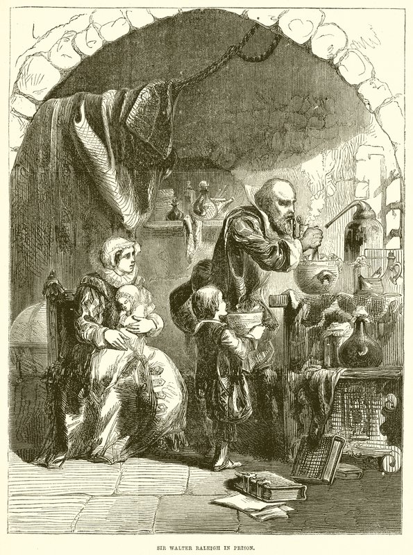 Sir Walter Raleigh a börtönben alkotó: English School