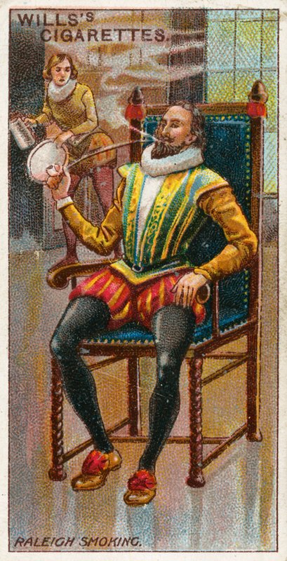 Sir Walter Raleigh dohányzik alkotó: English School