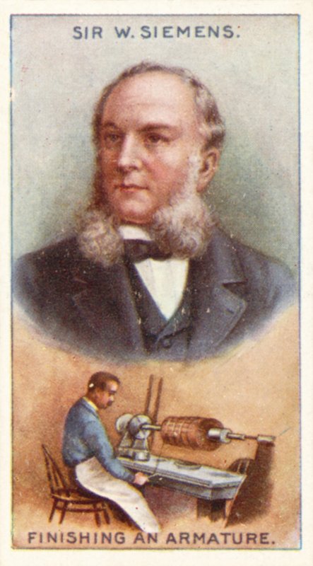 Sir William Siemens, befejez egy armatúrát alkotó: English School