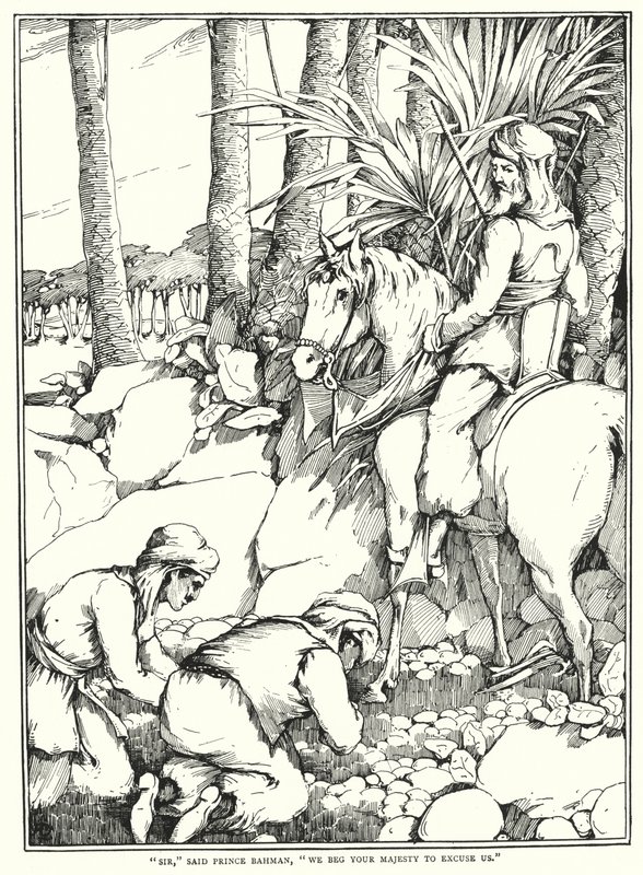 "Uram - mondta Bahman herceg -, felséged bocsánatát kérjük." (metszet) alkotó: English School