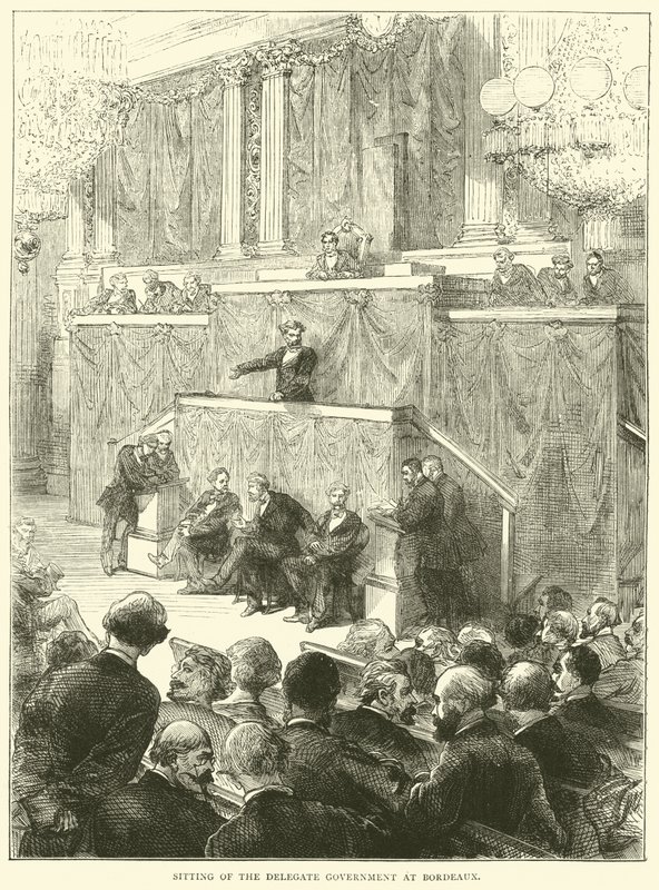 A delegált kormány ülése Bordeaux-ban, 1870. december alkotó: English School