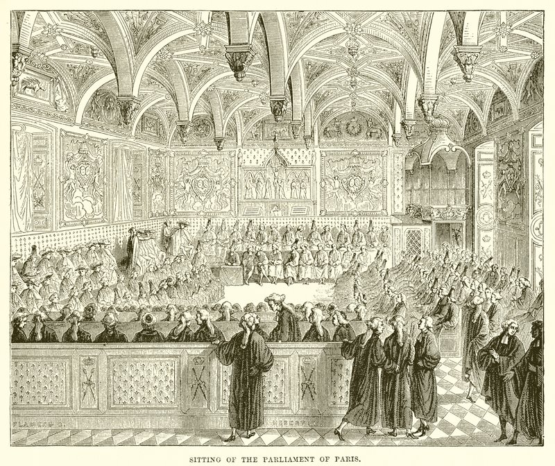 A párizsi parlament ülése alkotó: English School