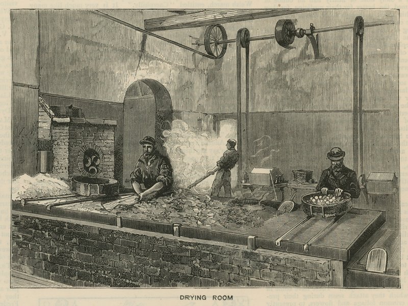 Vázlatok a Királyi Pénzverdében, Tower Hill; szárító helyiség alkotó: English School