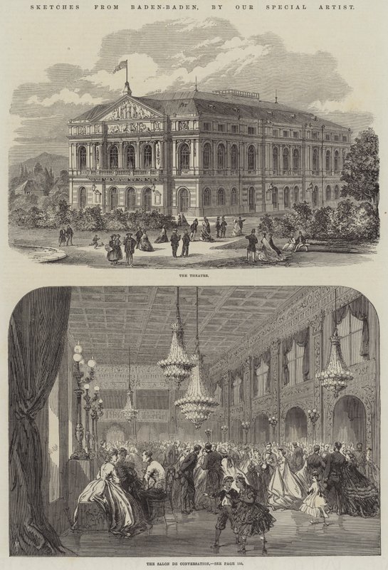 Vázlatok Baden-Badenből (metszet) alkotó: English School