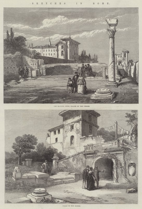 Vázlatok Rómában (metszet) alkotó: English School