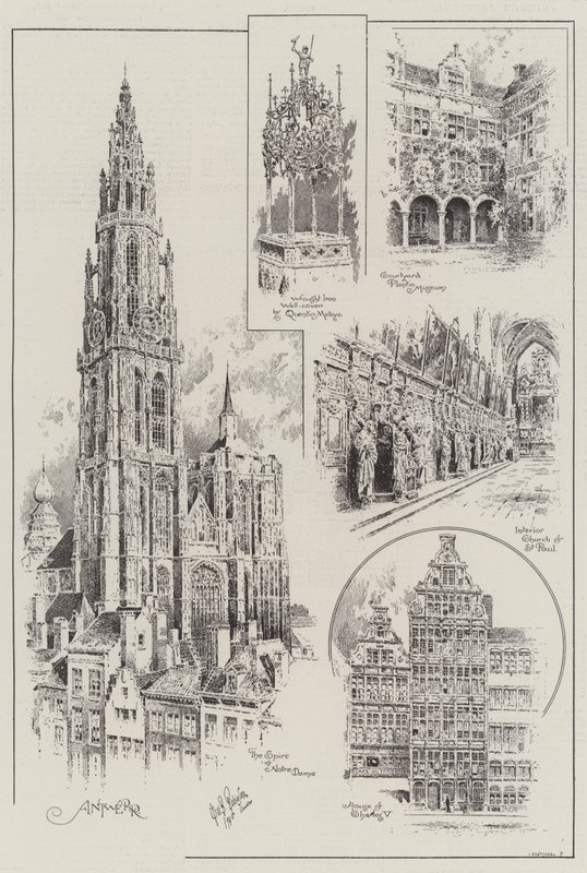 Antwerpeni vázlatok (metszet) alkotó: English School