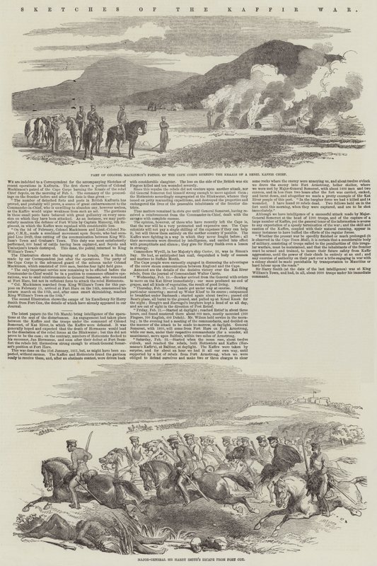 Vázlatok a kaffir háborúról (metszet) alkotó: English School