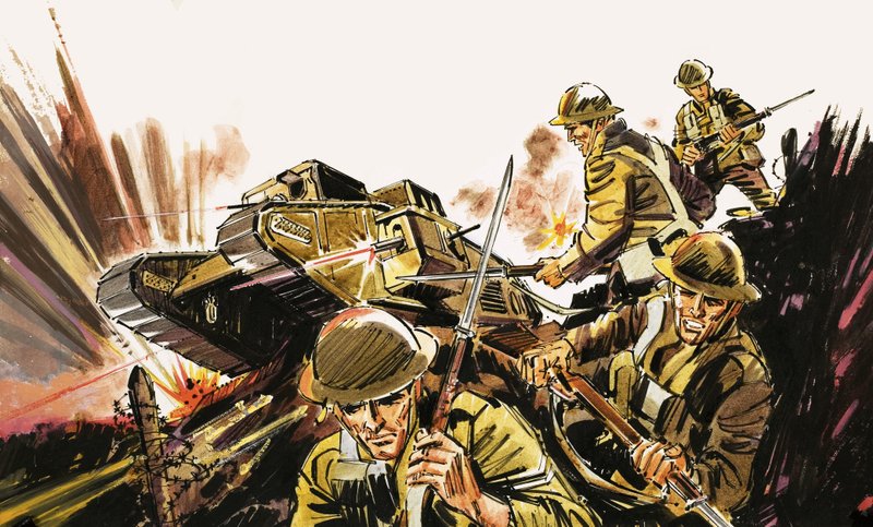 Katonák és tank alkotó: English School
