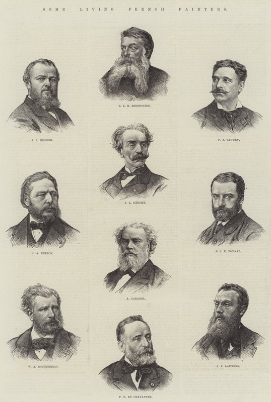 Néhány élő francia festő (metszet) alkotó: English School