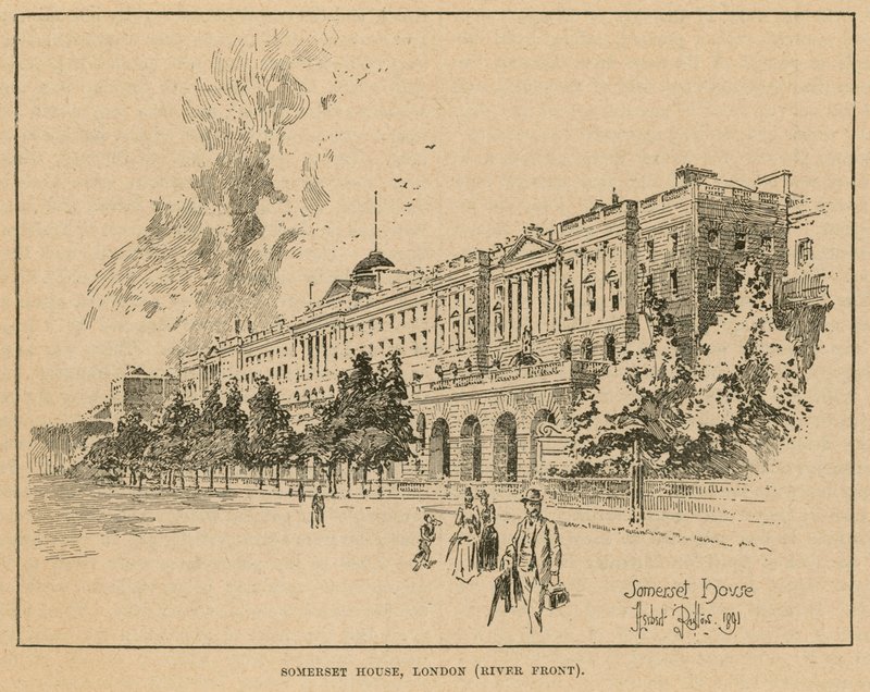 Somerset House, London (folyópart) alkotó: English School