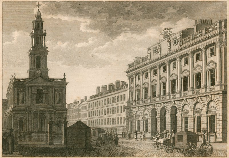 Somerset House és St Mary-le-Strand, The Strand, London alkotó: English School