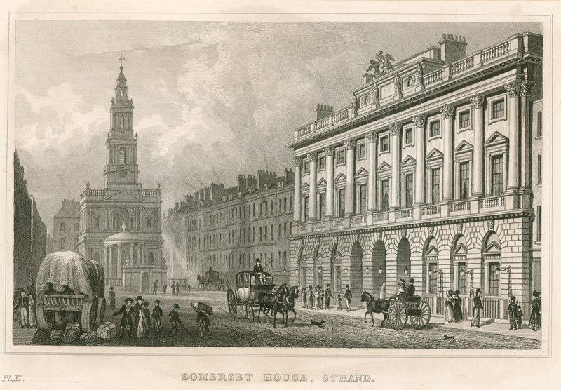 Somerset House és St Mary-le-Strand, The Strand, London alkotó: English School