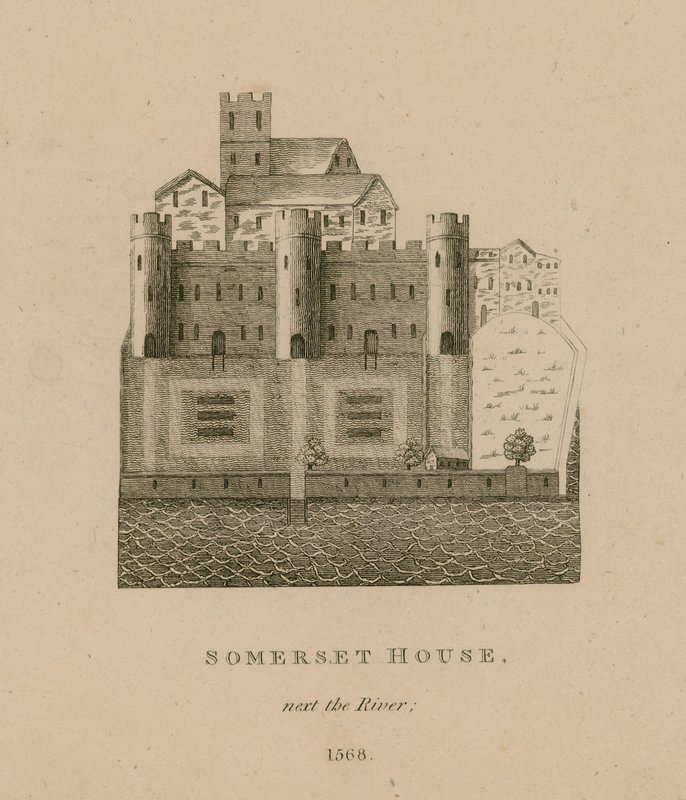 Somerset House, a folyó mellett, 1568 alkotó: English School