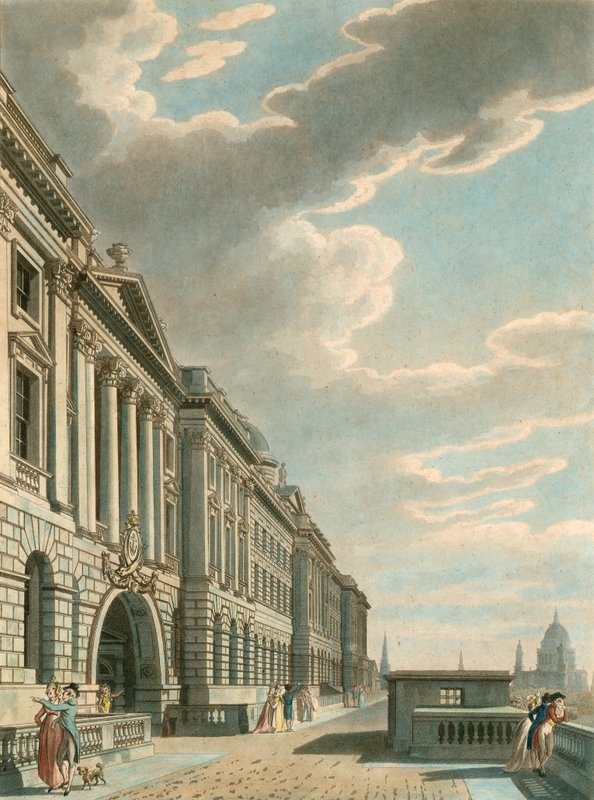 Somerset Terrace a Temze mentén, Somerset House, The Strand, London alkotó: English School
