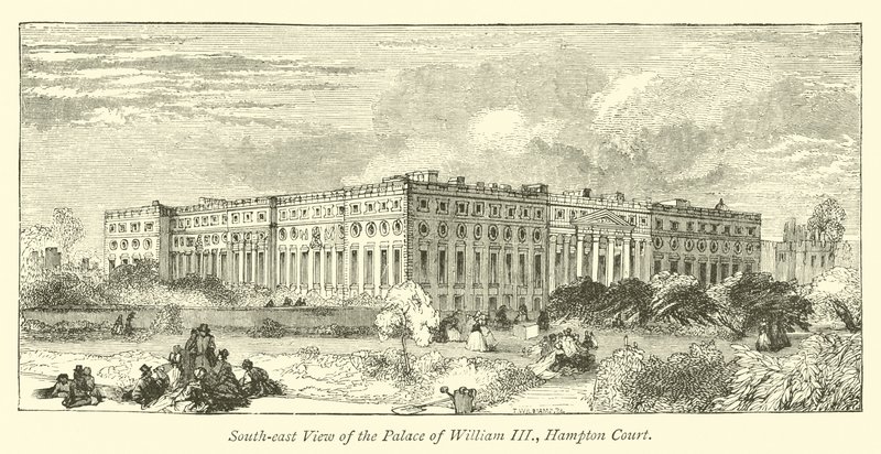 III. Vilmos palotájának délkeleti nézete, Hampton Court alkotó: English School